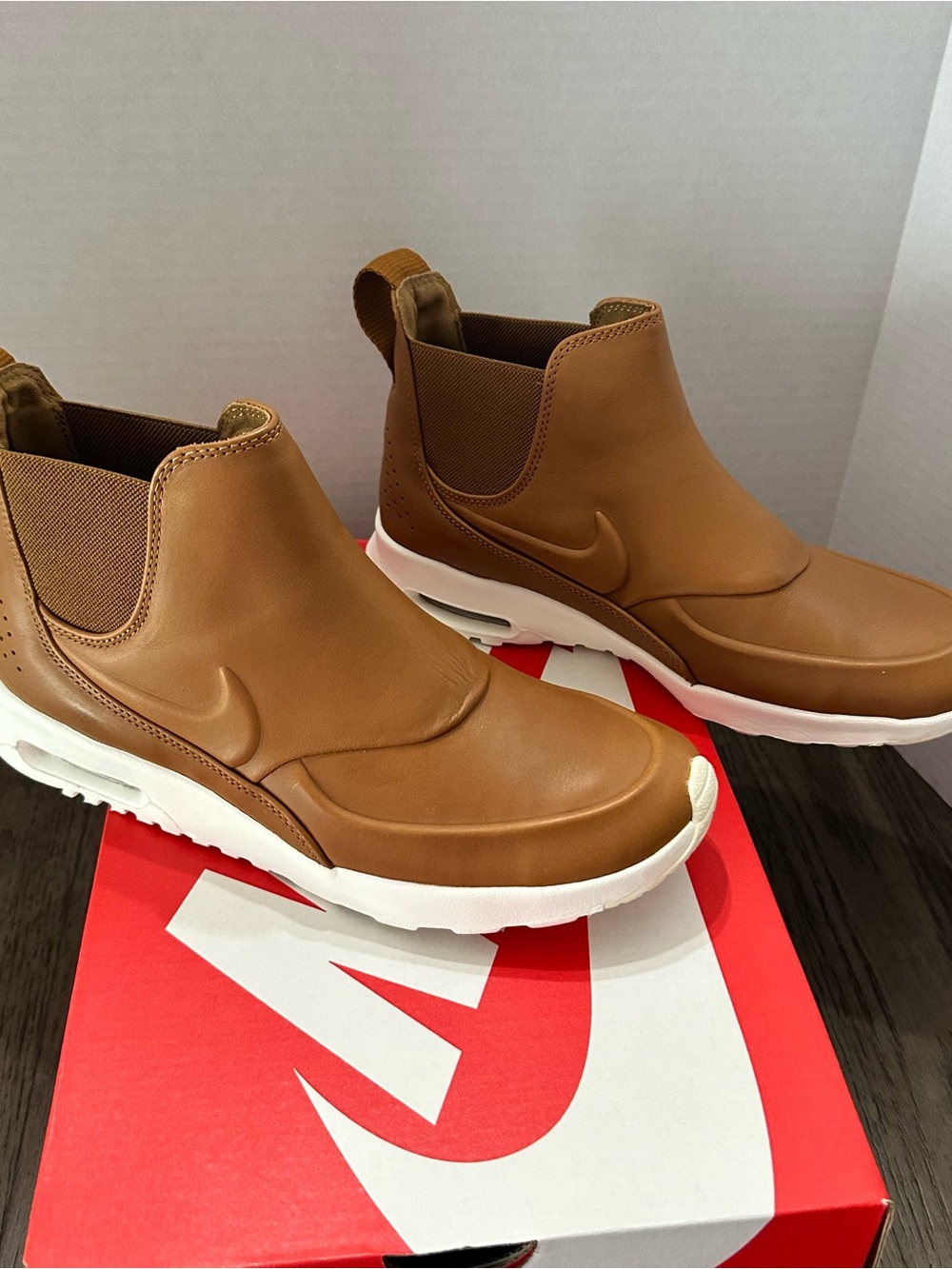 Nike Women’s Slip-On Ankle Booties in Tan and White - Picture 3 of 5